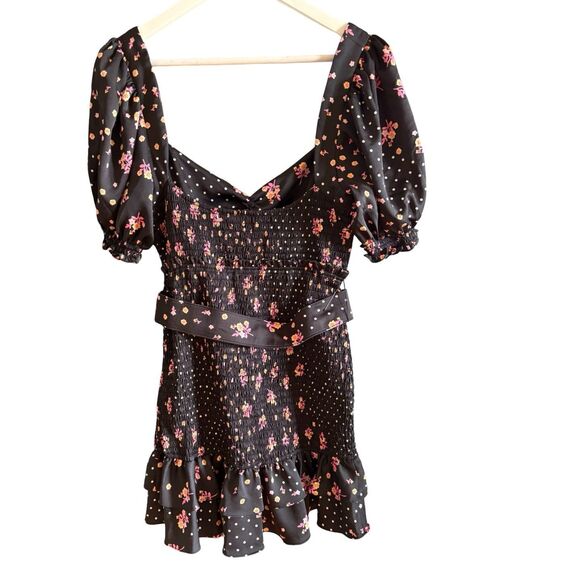 For Love and Lemons NWOT Camellia Smocked Belted Mini Dress - Picture 7 of 12